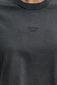 Βαμβακερό μπλουζάκι Reebok Classic 100205890 μαύρο