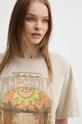 Rip Curl tricou din bumbac SLOW DOWN bej 0D4WTE