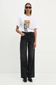 MUNTHE t-shirt bawełniany MIDI 1104.24160 biały AW24