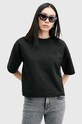 AllSaints tricou din bumbac TILLIE TEE uni negru W050JA