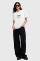 AllSaints tricou din bumbac INKSAINTS BF TEE W104JB alb