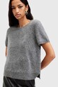 AllSaints t-shirt wełniany REBEL TEE W118KB szary AW24