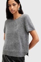 AllSaints maglietta di cashmere REBEL TEE W118KB grigio AW25