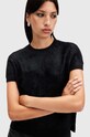 Вълнена тениска AllSaints REBEL TEE W118KB черен AW24