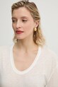 Футболка з домішкою льону By Malene Birger AMARINGA бежевий Q71621007Z