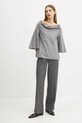 By Malene Birger tricou din bumbac BRYAR 102155 gri SS25