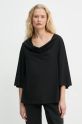 By Malene Birger t-shirt in cotone BRYAR semplice nero 102155
