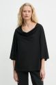 By Malene Birger tricou din bumbac BRYAR melanj negru 102155