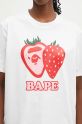 Βαμβακερό μπλουζάκι A Bathing Ape Bape Strawberry λευκό 1K80210115