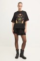 Бавовняна футболка Never Fully Dressed Running Wilder Tee NFDTO1550 чорний AW24