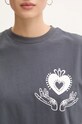 Never Fully Dressed t-shirt bawełniany Charcoal Midnight Romance Tee NFDTO1374 szary