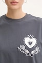 Never Fully Dressed tricou din bumbac Charcoal Midnight Romance Tee NFDTO1374 gri