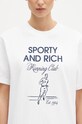 Sporty & Rich cotton t-shirt Running Man white TO042S409RW