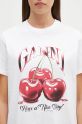 GANNI t-shirt bawełniany Basic Jersey Cherry biały T4004