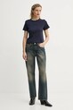 G-Star tricou din bumbac D26423.C812 bleumarin AW24