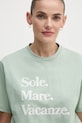 Drivemebikini t-shirt bawełniany Sole Mare Vacanze zielony 2025.DRV.004.LG