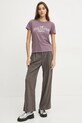 Hollister Co. t-shirt bawełniany KI357.4014.631 fioletowy AW24