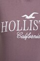 Hollister Co. tricou din bumbac KI357.4014.631 violet