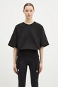 Fiorucci tricou din bumbac Suspender Belt uni negru W01FMTSH263CJ01BK01