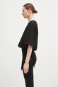 Fiorucci cotton t-shirt Suspender Belt W01FMTSH263CJ01BK01 black AW24