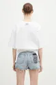 Abbigliamento Fiorucci t-shirt in cotone Suspender Belt W01FMTSH263CJ01WH01 bianco