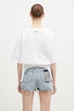 Oblačila Bombažna kratka majica Fiorucci Suspender Belt W01FMTSH263CJ01WH01 bela