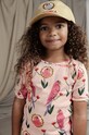Mini Rodini tricou de bumbac pentru copii Parrots cu modele roz 2462013028