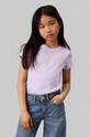 Dievča Detské bavlnené tričko Calvin Klein Jeans 2-pak IG0IG01258.9BYH.104.116 fialová