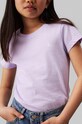 Detské bavlnené tričko Calvin Klein Jeans 2-pak fialová IG0IG01258.9BYH.104.116