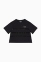 Dětské tričko EA7 Emporio Armani s elastanem černá 6DFT09.FJDZZ