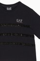 Dziewczynka EA7 Emporio Armani t-shirt dziecięcy 6DFT09.FJDZZ czarny