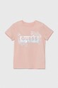 Παιδικό μπλουζάκι Guess στάμπα ροζ J4YI21.K6YW4.9BYH