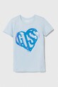 Guess maglietta per bambini tessuto elasticizzato blu J4YI42.K6YW4.9BYH