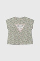 Guess t-shirt dziecięcy z elastanem zielony K4YI09.K6YW3.9BYH
