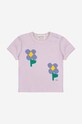 Bobo Choses tricou bebe Pansy Flower 224AB025 violet AW24