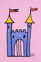 Dziewczynka Bobo Choses t-shirt bawełniany dziecięcy Faraway Castle 224AC005 różowy