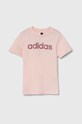adidas gyerek pamut póló LK LIN CO TEE IW0874 rózsaszín AW24