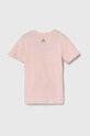Lány adidas gyerek pamut póló LK LIN CO TEE IW0874 rózsaszín