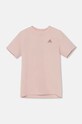 adidas tricou de bumbac pentru copii U SL TEE uni roz JF8747