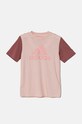 adidas tricou de bumbac pentru copii J BL CB T IV7306 roz AW24