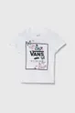 білий Дитяча бавовняна футболка Vans Migration Для дівчаток
