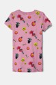 Детская хлопковая футболка Puma X TROLLS Elongated Tee 627381 розовый AW24