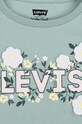 Κοριτσίστικα Παιδικό βαμβακερό μπλουζάκι Levi's WILDFLOWERS BATWING TEE 3EL036 τιρκουάζ
