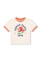 Kenzo Kids t-shirt bawełniany dziecięcy nadruk beżowy K60557.86.108