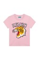 Kenzo Kids t-shirt bawełniany dziecięcy nadruk różowy K60765.86.108
