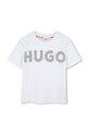 HUGO tricou de bumbac pentru copii print alb G00204.114.150