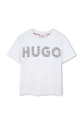 HUGO tricou de bumbac pentru copii print alb G00204.156.162