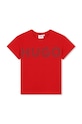 HUGO t-shirt bawełniany dziecięcy nadruk czerwony G00204.156.162