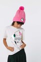 Dětské tričko Karl Lagerfeld s elastanem béžová Z30184.114.150
