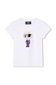 Karl Lagerfeld tricou copii print alb Z30211.114.150